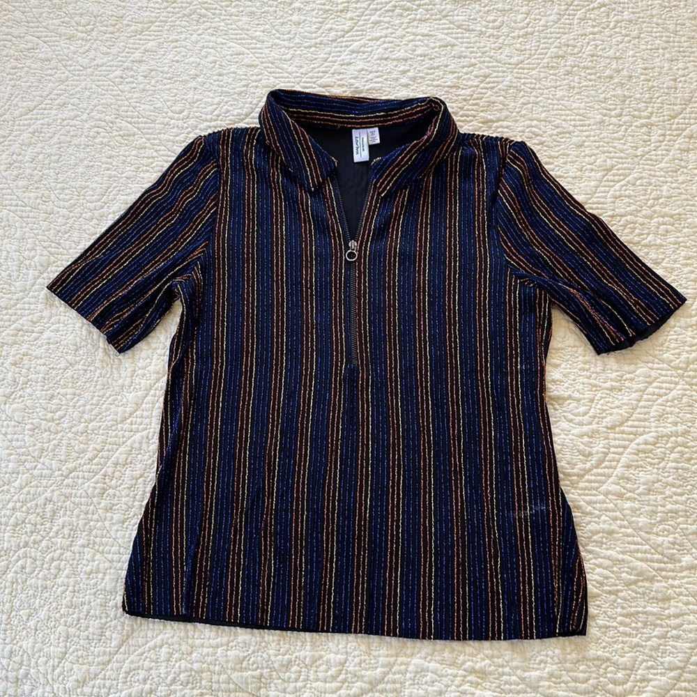 & Other Stories sparkly polo top size S